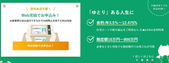 りそな銀行「クイックカードローン」