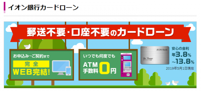 イオン銀行カードローンで即日融資