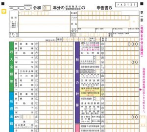 確定申告書Ｂ